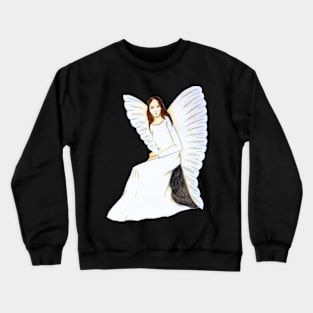 Guardian Angel, I am always here- Yellow Crewneck Sweatshirt